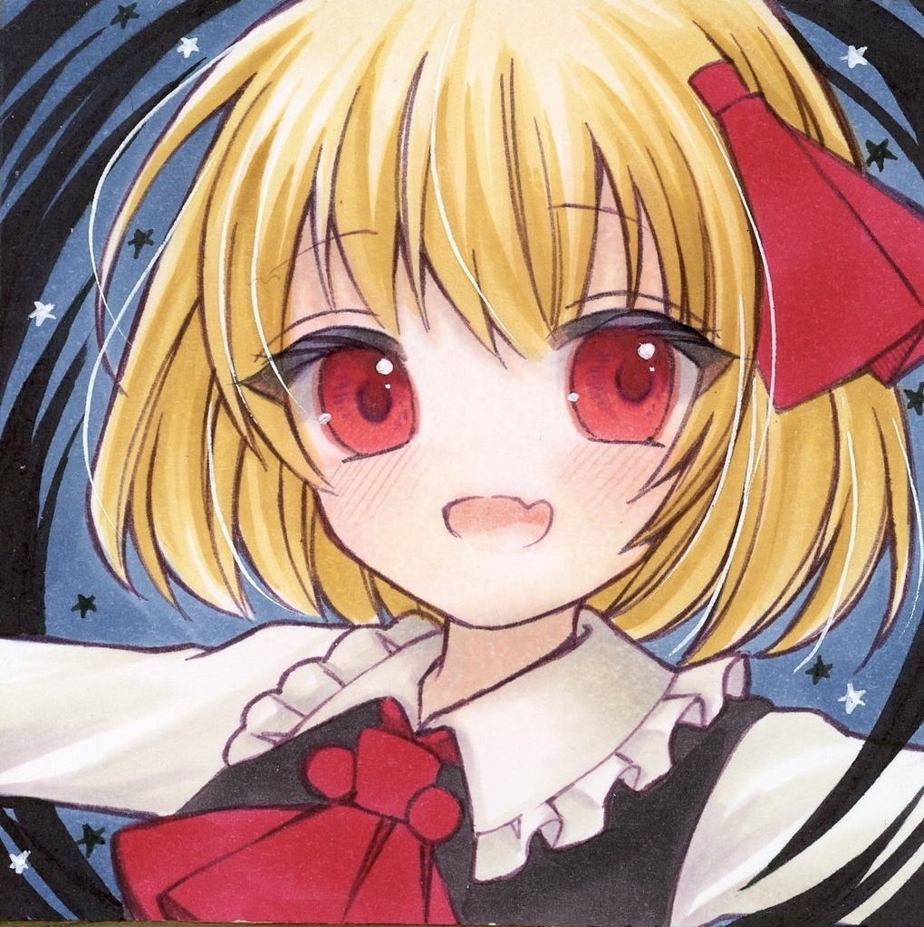 豆色紙 東方Project ルーミア 原画