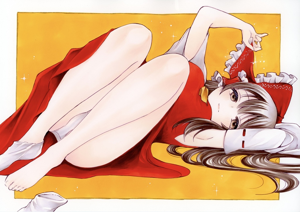 A4サイズ 東方Project 博麗霊夢 原画