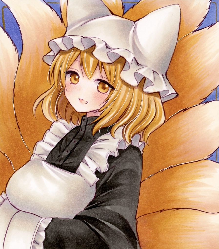 ミニ色紙 東方Project 八雲藍 メイド