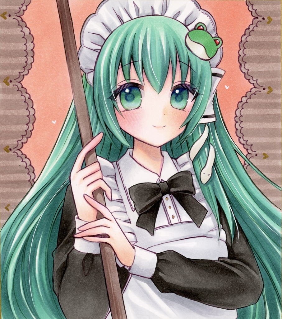ミニ色紙 東方Project 東風谷早苗 メイド