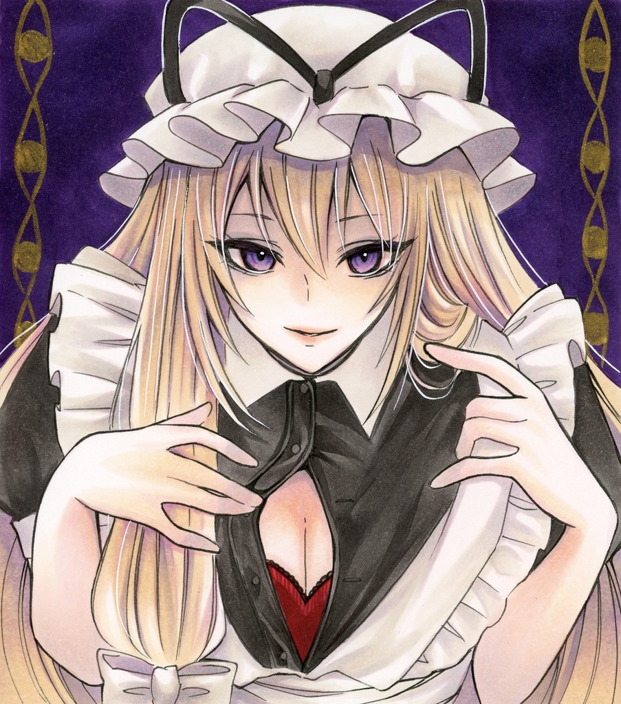 ミニ色紙 東方Project 八雲紫 メイド