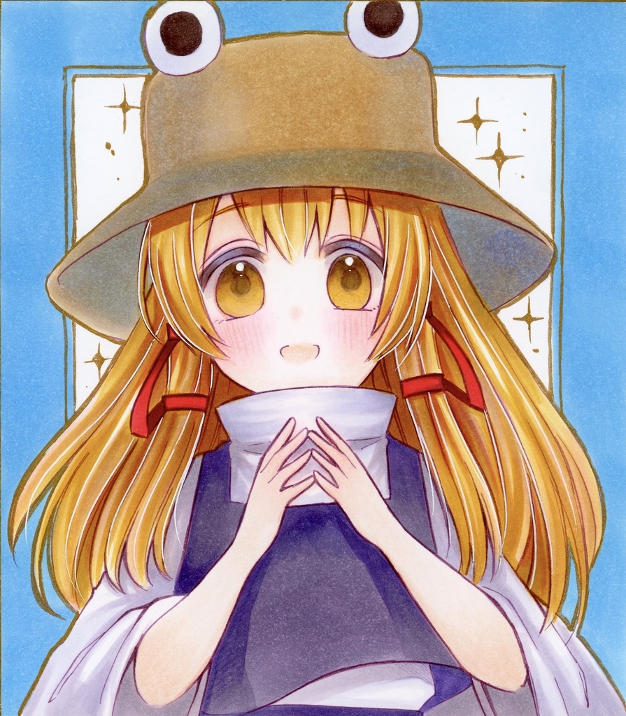 ミニ色紙 東方Project 洩矢 諏訪子原画