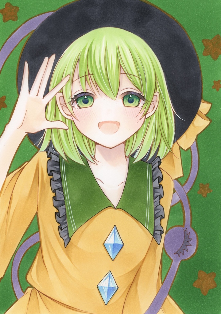 A5サイズ 手描きイラスト 東方Project 古明地こいし