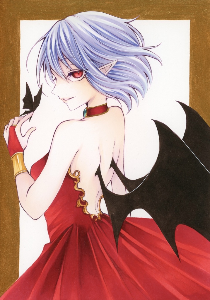 A5サイズ 東方Project レミリア 原画