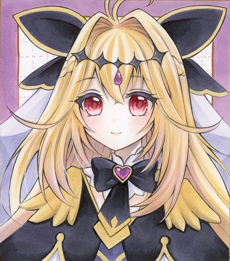 手描きイラスト オリジナル プリキュア キュアアルカナ・シャドウ 原画