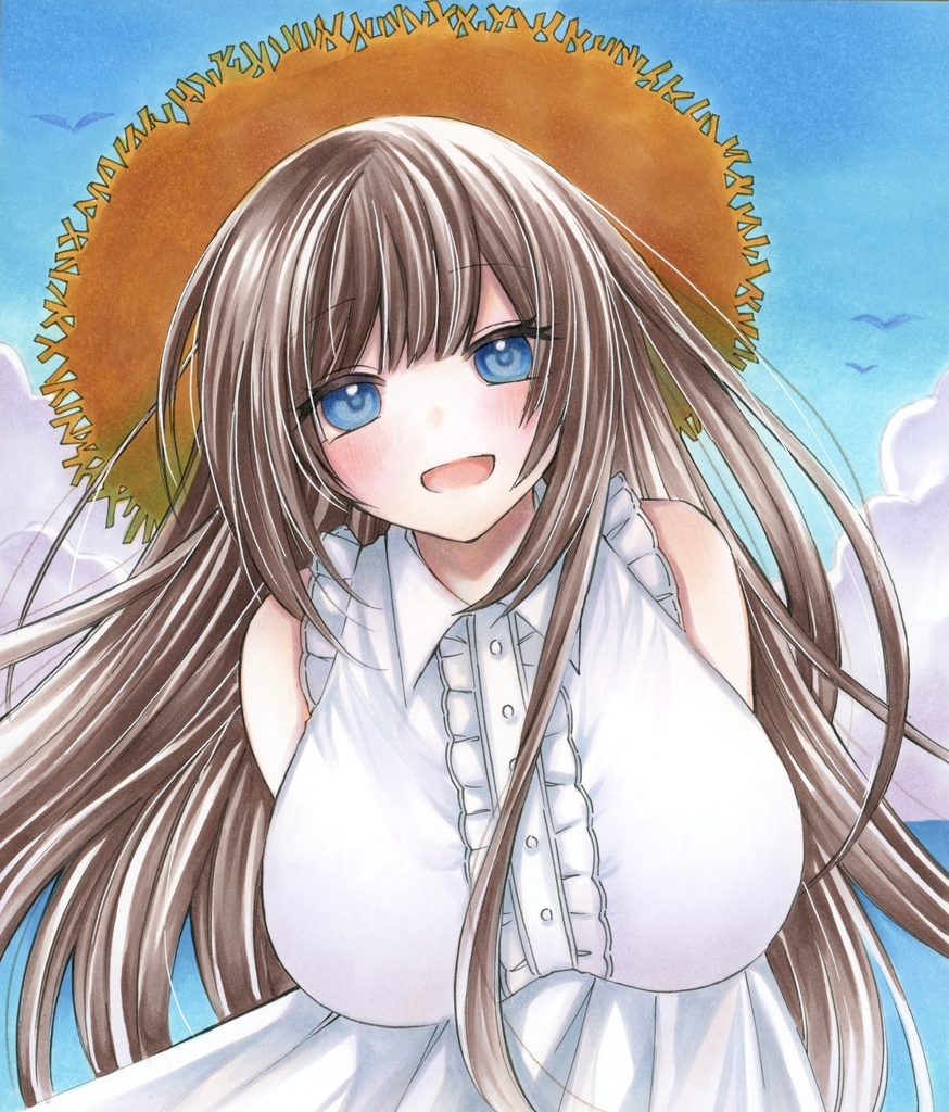中色紙 オリジナル 夏の日 原画