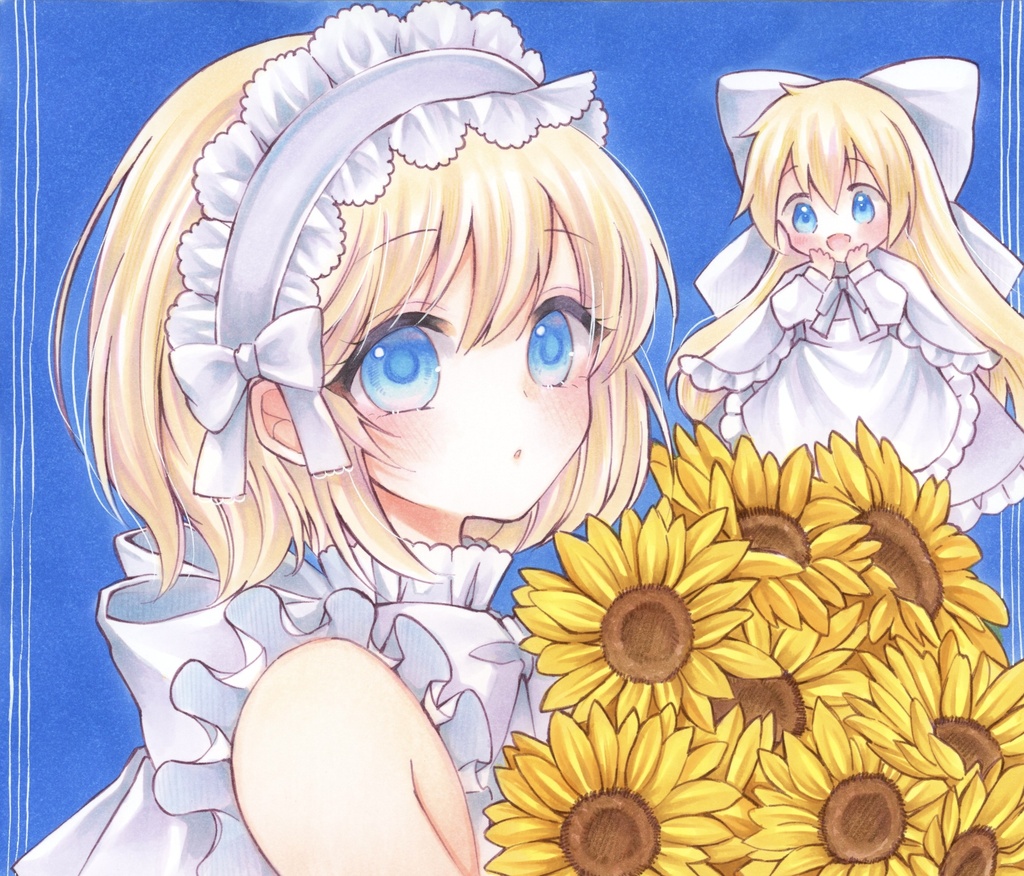 中色紙　東方Project アリス　原画