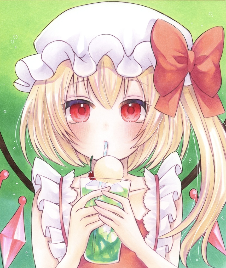 中色紙　東方Project フラン　原画