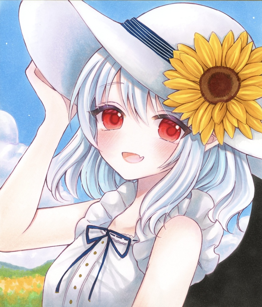 中色紙　東方Project レミリア　原画