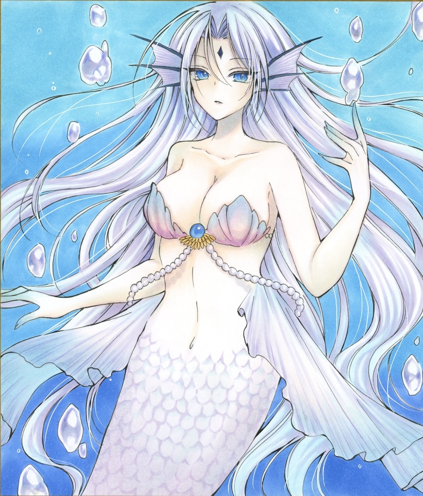 中色紙 オリジナル 人魚 原画