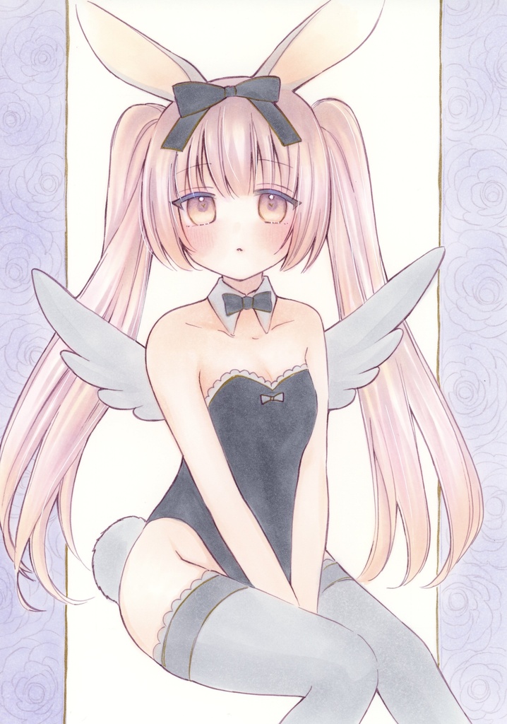 B5サイズ　バニー天使　オリジナル　原画