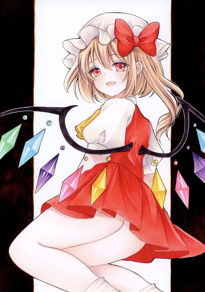 手描きイラスト 東方Project フランドール A4