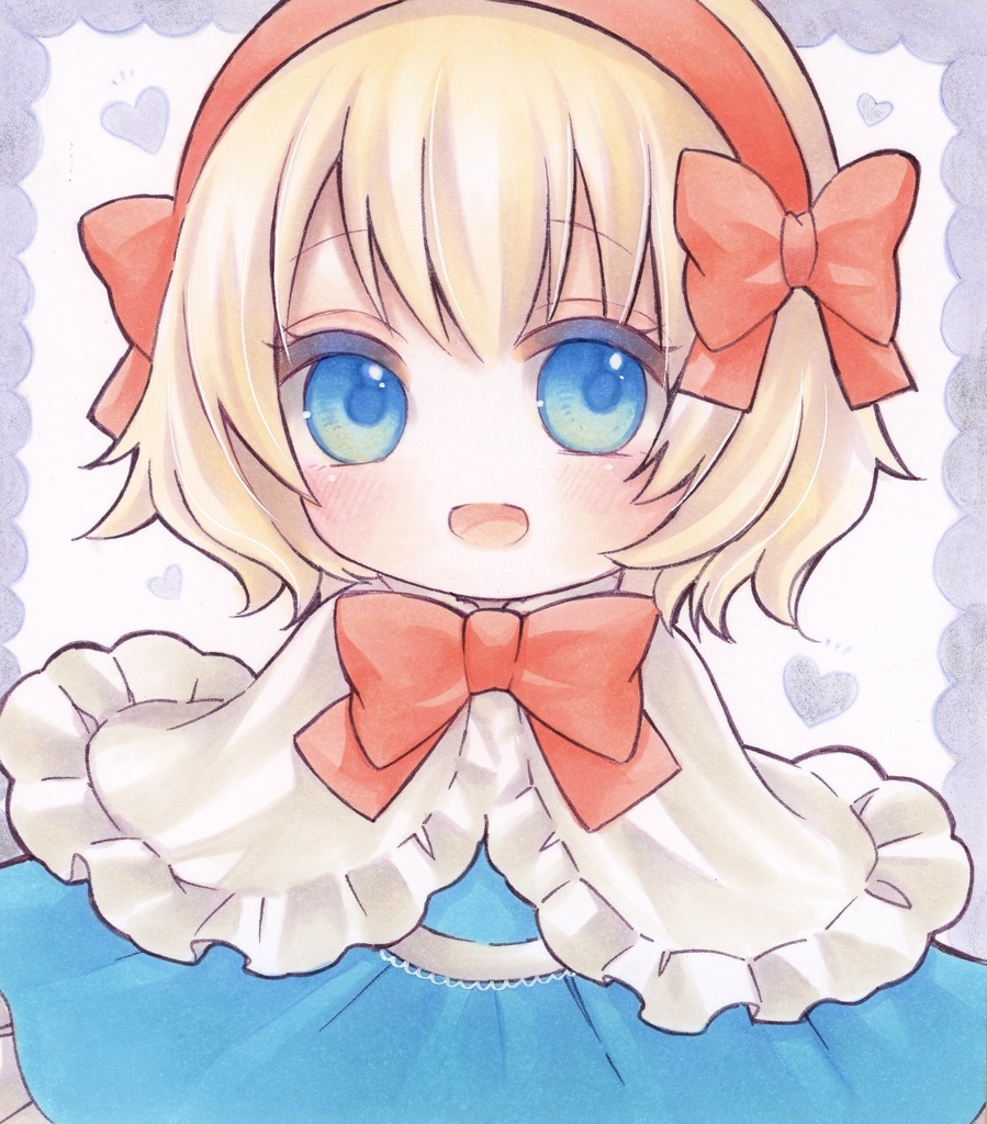 小色紙　東方Project アリス　手描きイラスト