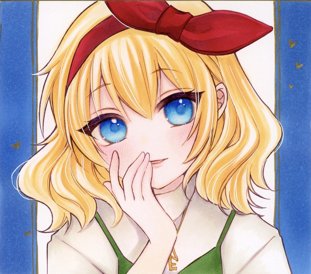 小色紙　東方Project アリス　手描きイラスト