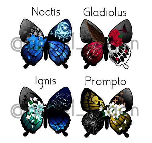 FF15ノクティスイメージ 三日月と蝶のネックレス