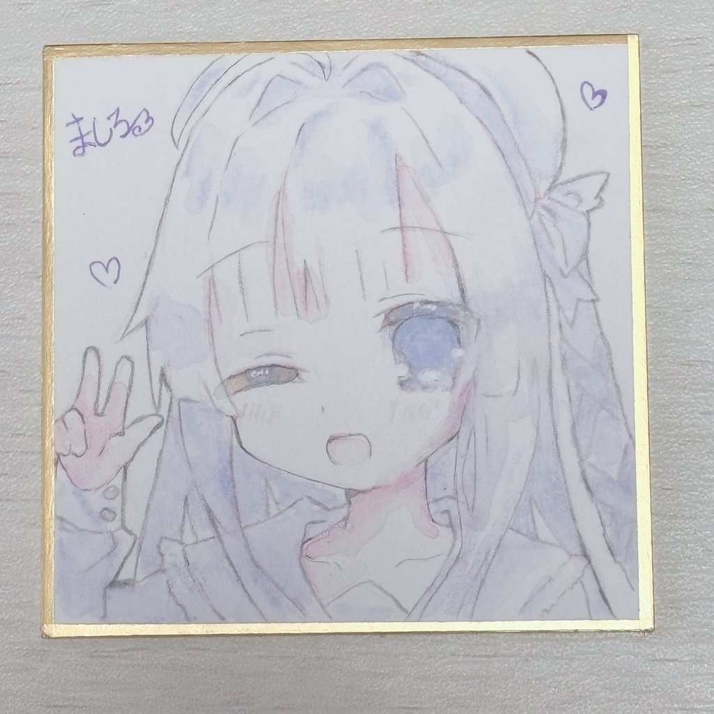 水彩ミニ色紙 ① 魔法少女ちゃん