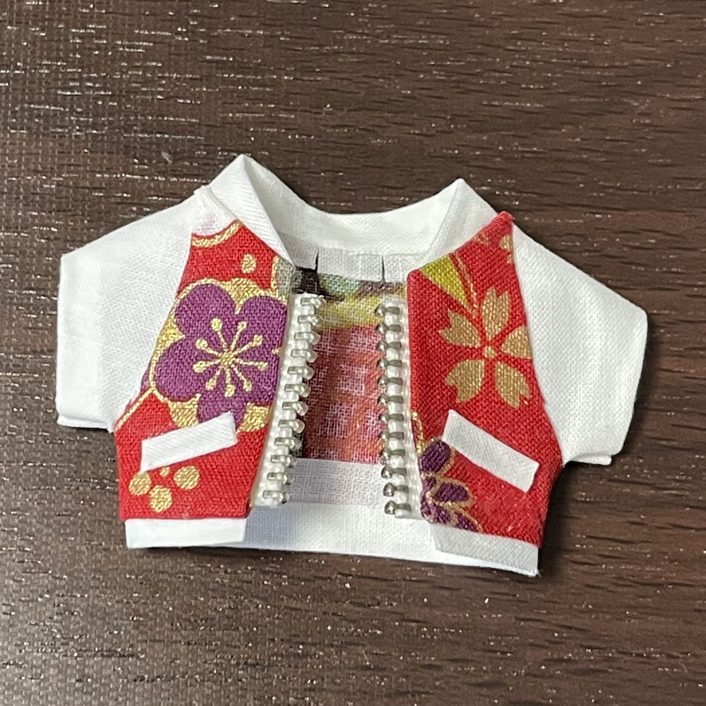 スカジャン風ジャケット(赤) ぬい服