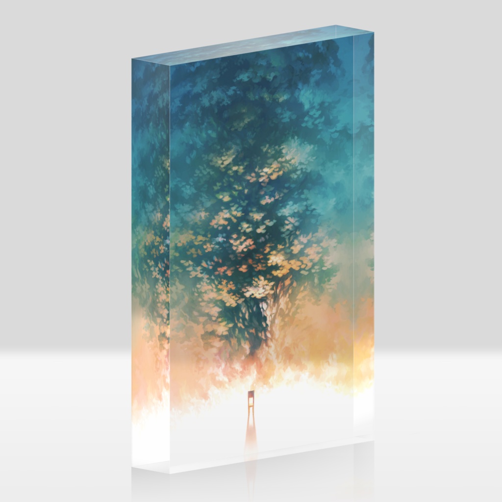 「立ち昇る声」アクリルブロック