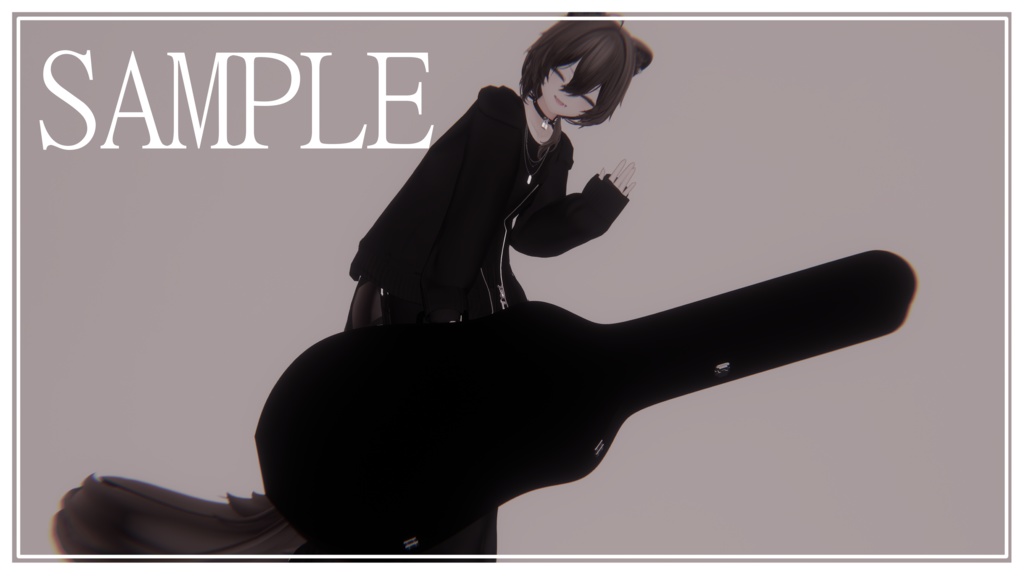 【オリジナル3Dモデル】『シンプルギターケース』【VRChat】