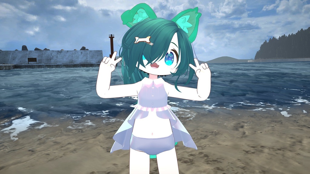 【みみのこ・まめふれんず対応】フィッシュテールみずぎ