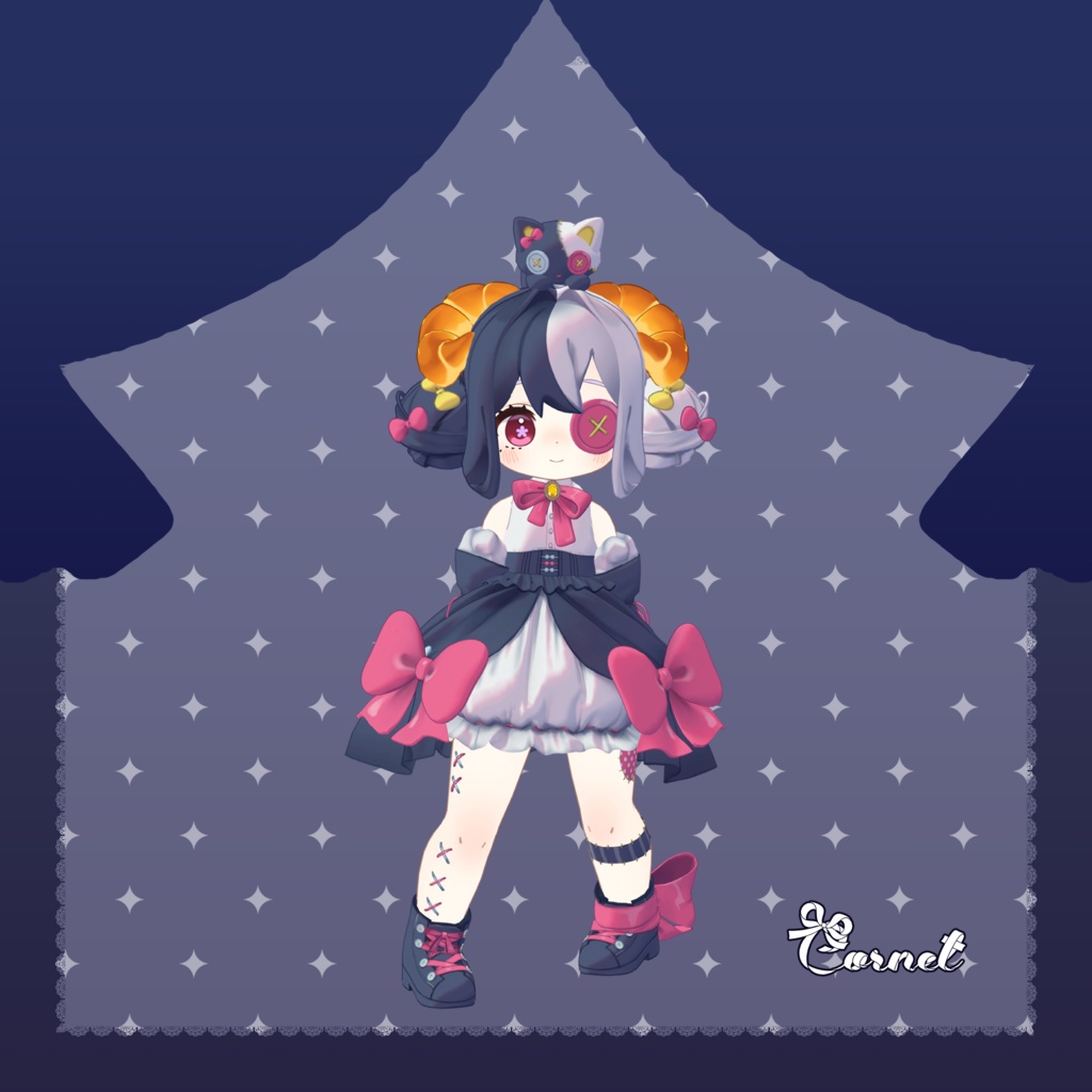 ころぬいおだんごヘア【キプフェル・みみのこ・コロネ・ネメシス(エルシオン)・ねずみのくるみ対応】