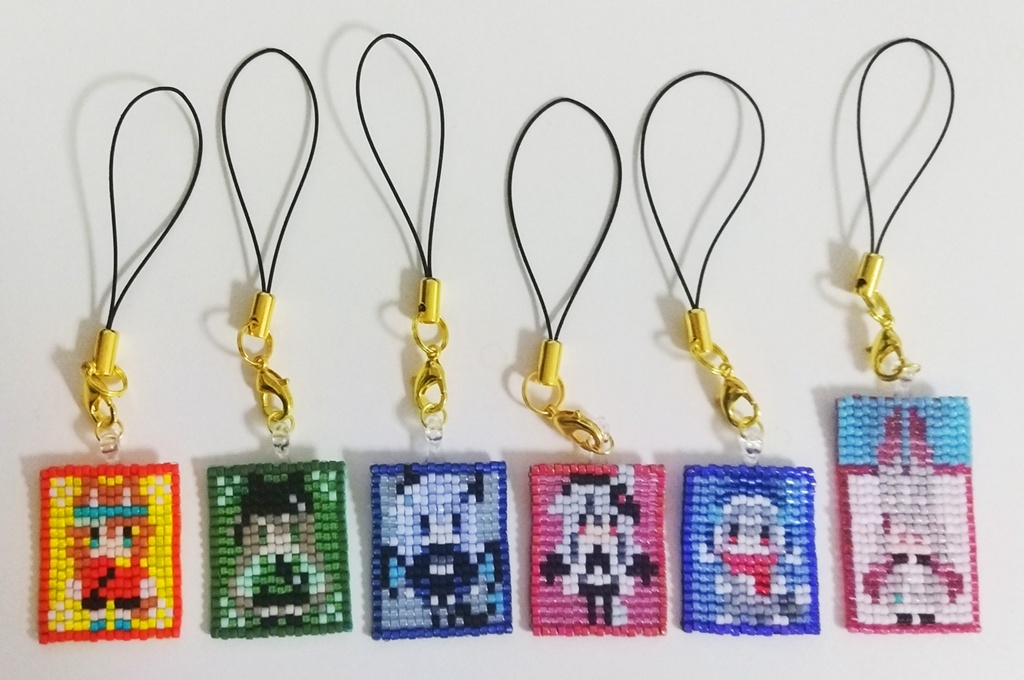 【シャルベ】手作りビーズ織りストラップ【エルシオン、ネメシス】