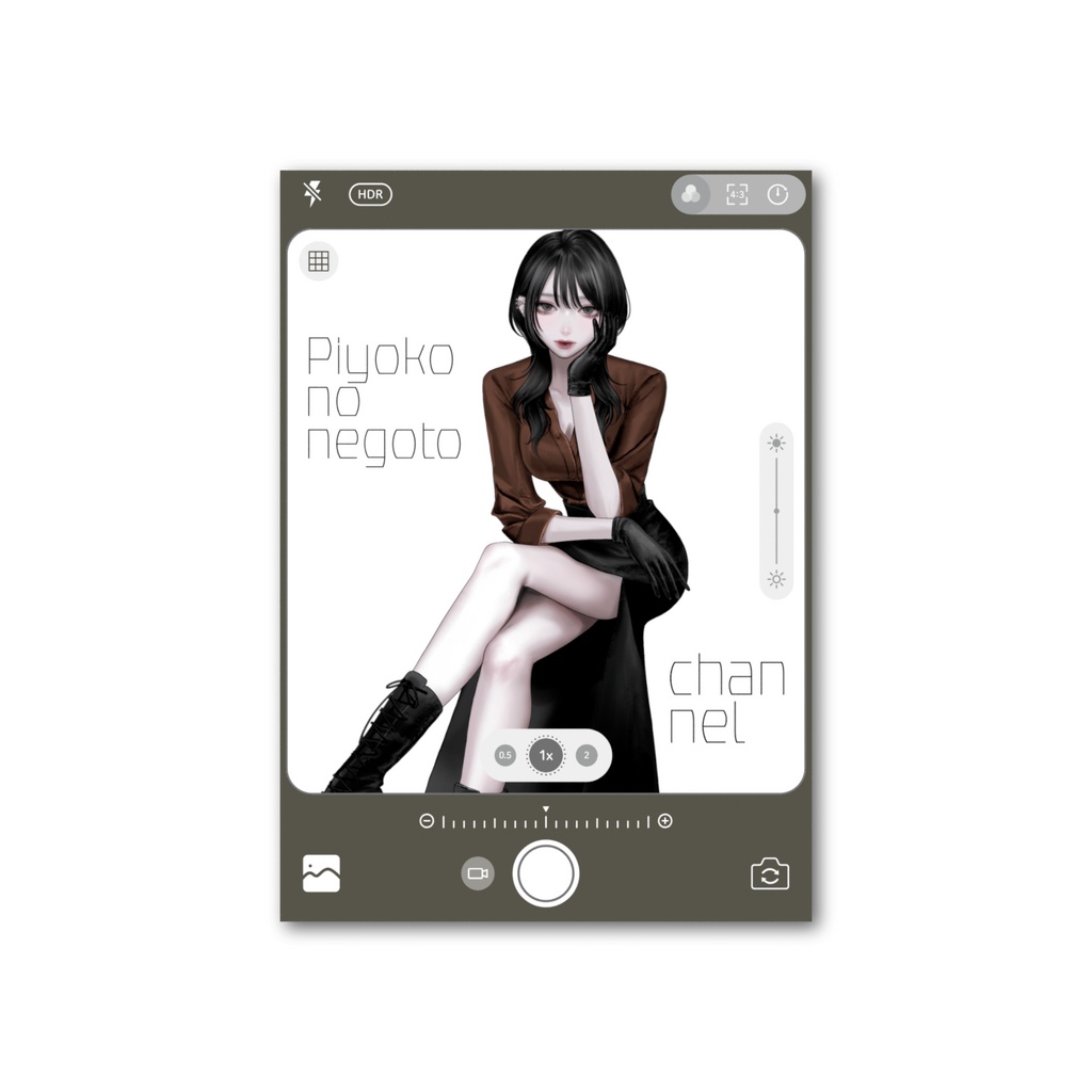 ぴよこの全身イラストフォトカード