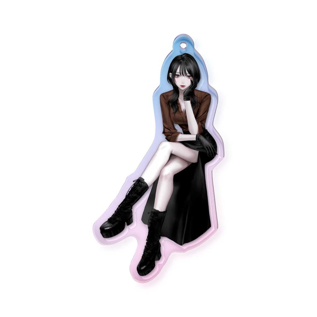 ぴよこの全身イラストオーロラアクキー