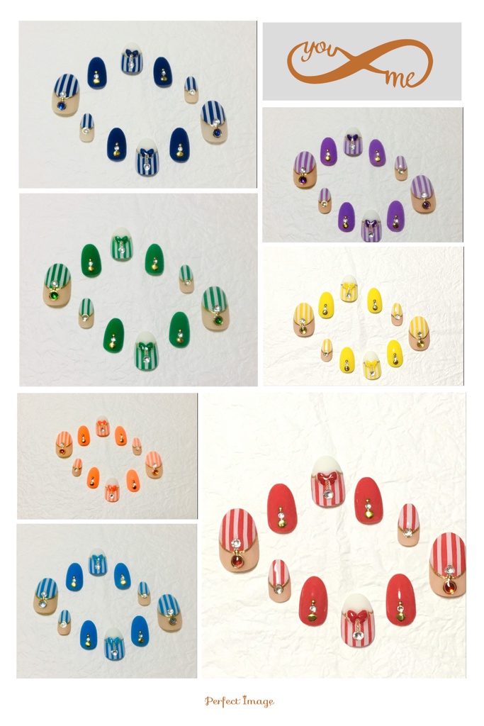 アイドリッシュセブンモチーフネイル【リボン】