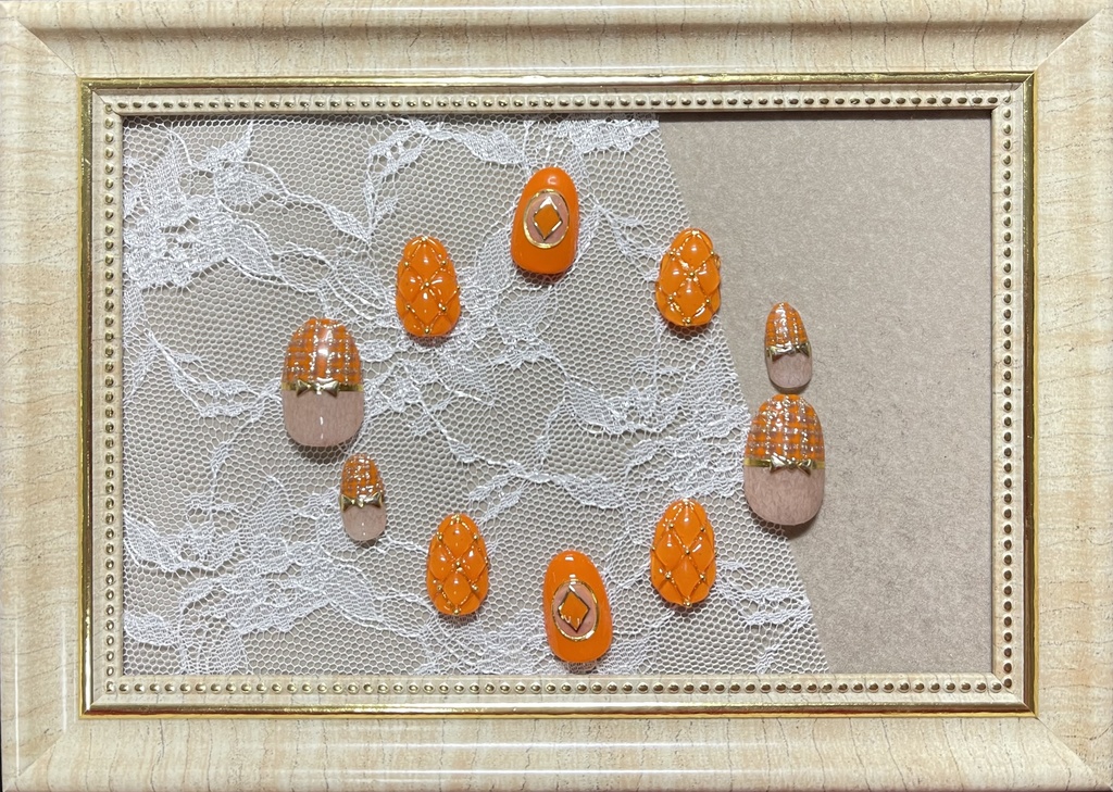 ツィードチェック×キルトネイル