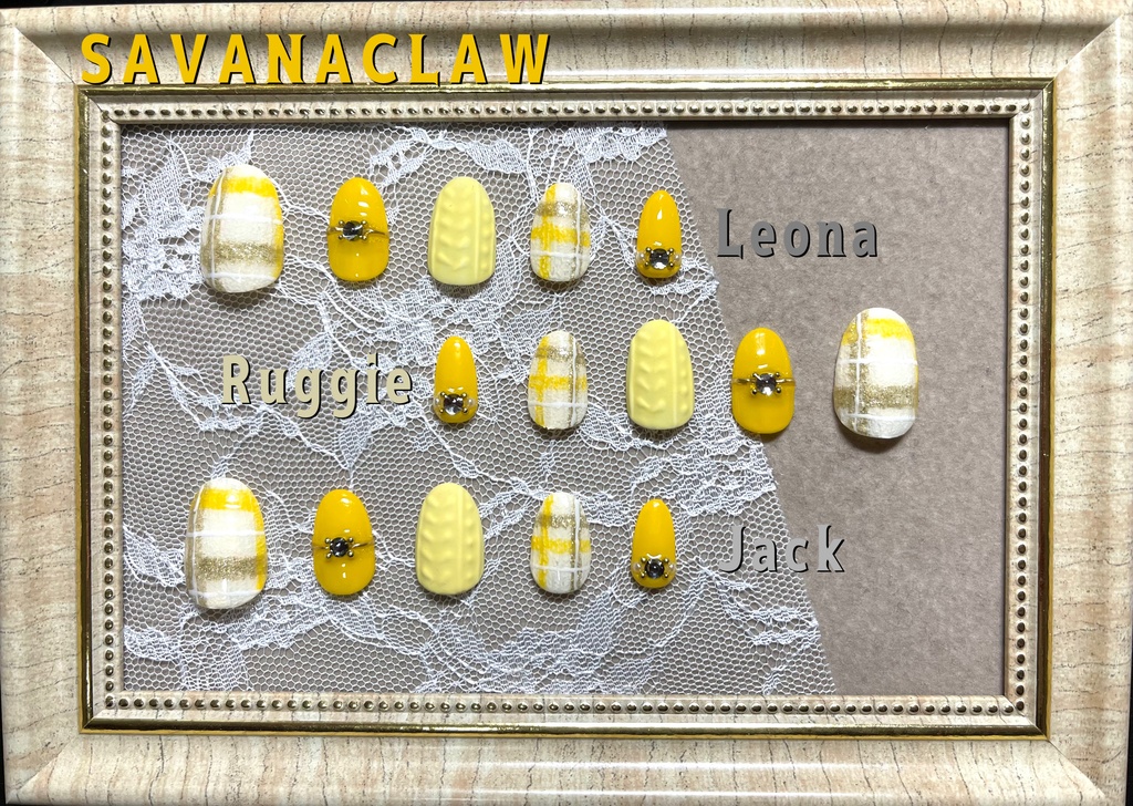 ツイステモチーフネイル【チェック×ニット】