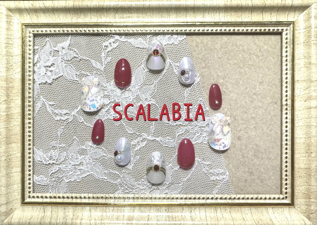 寮カラーモチーフネイル【プラチナジャケット】