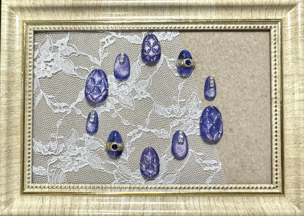 マグネット×キルトネイル【寮カラー】