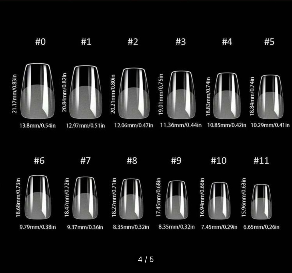 ネイルチップ【チェック×リボン】コフィン型 Lサイズ