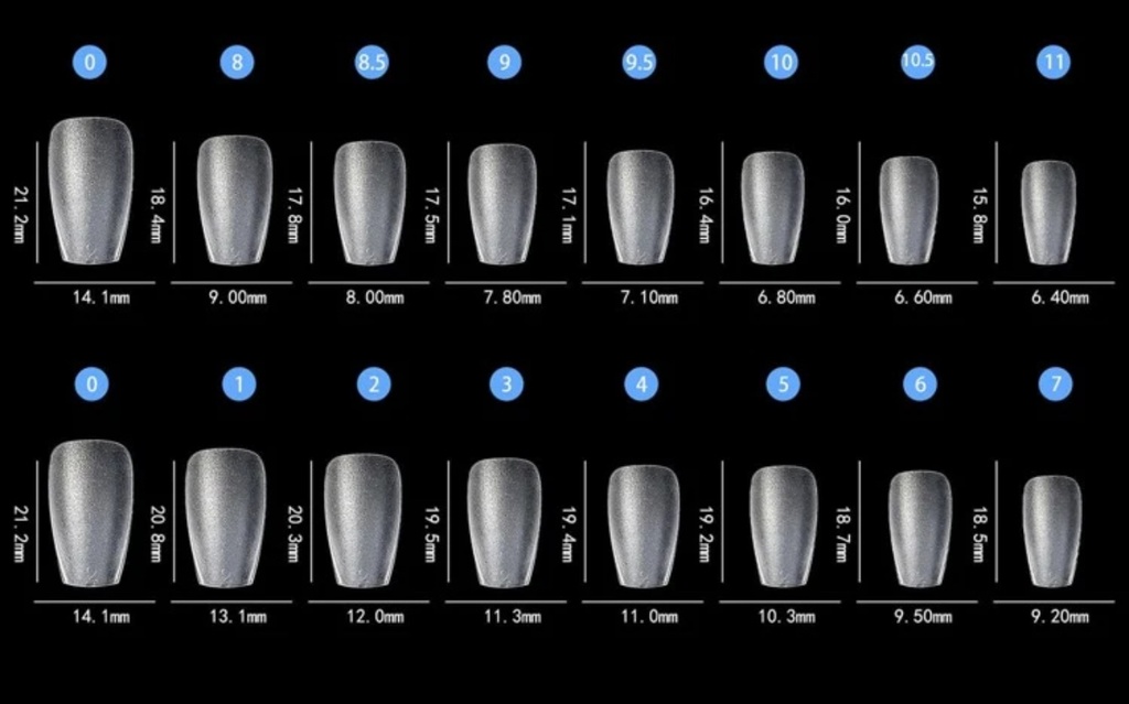 ネイルチップ【チェック×リボン】 コフィン型 Mサイズ