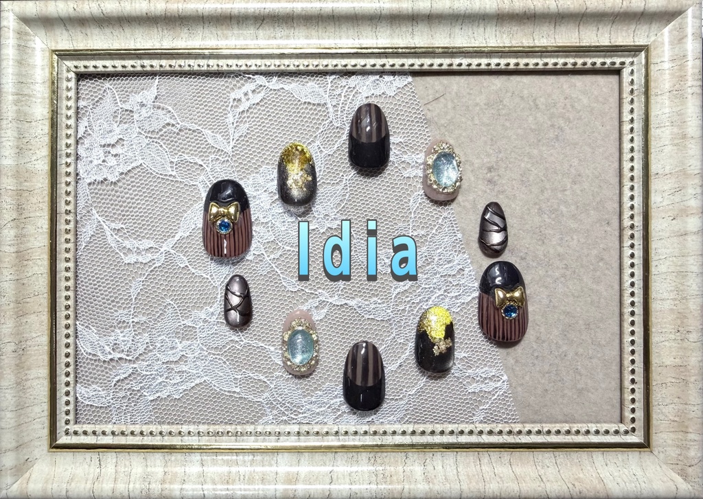 ツイステモチーフネイル【ラ・ボンボニエール】