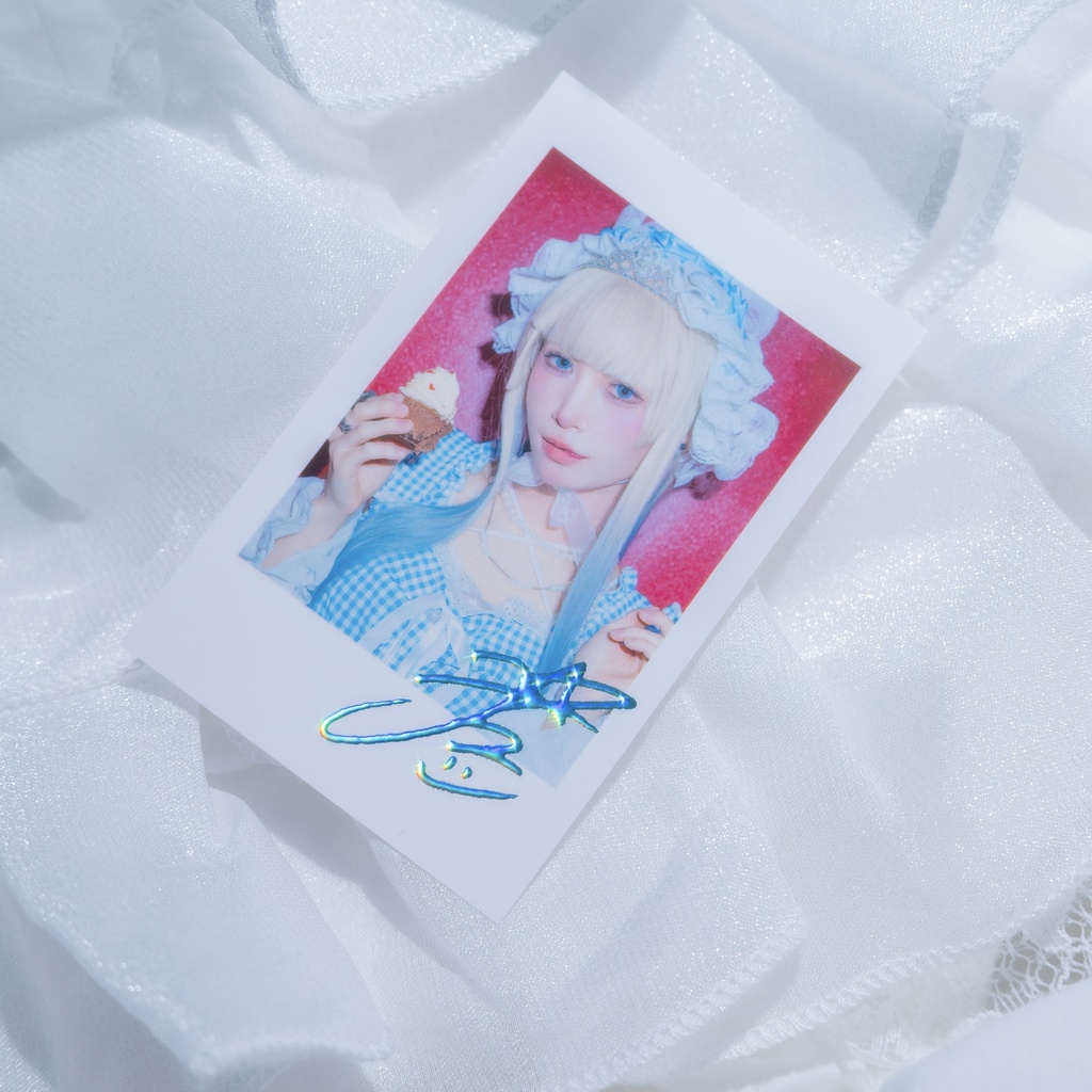 キラキラ箔押しチェキ風カード