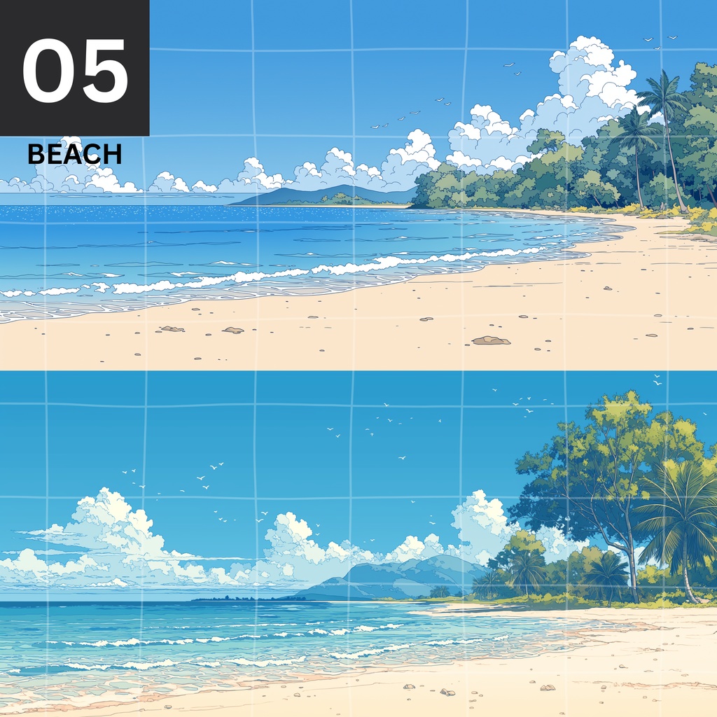 05 - On The Beach + BG | Vts | VTuber向け | Vtuber Asset