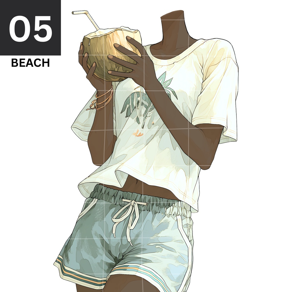 05 - On The Beach + BG | Vts | VTuber向け | Vtuber Asset