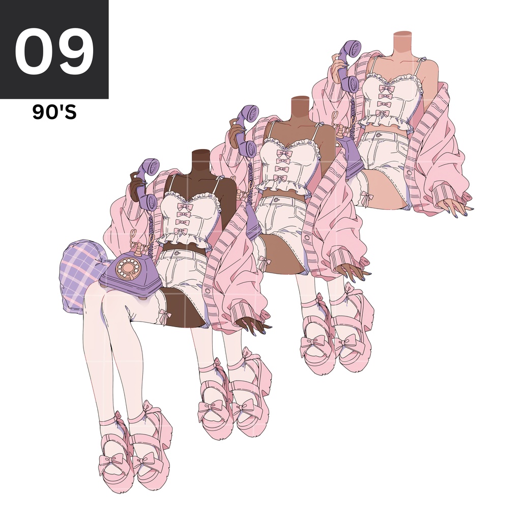 09 - VINTAGE TELEPHONE | Vts | VTuber向け | Vtuber Asset