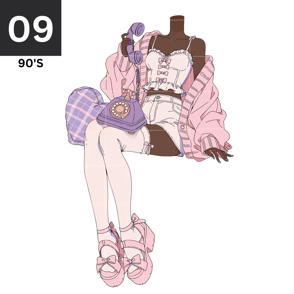 09 - VINTAGE TELEPHONE | Vts | VTuber向け | Vtuber Asset