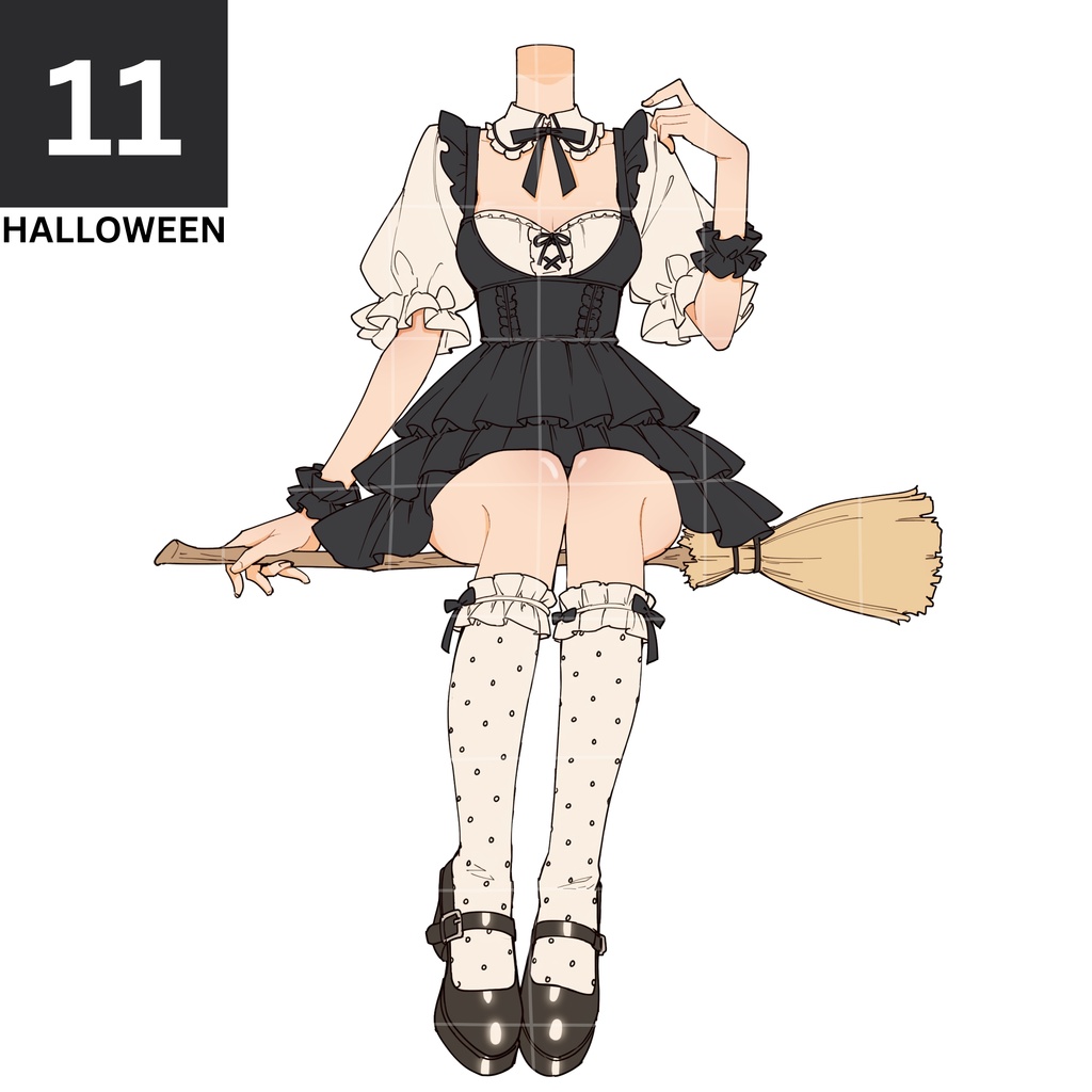 11 - CUTE WITCH HALLOWEEN | Vts | VTuber向け | Vtuber Asset