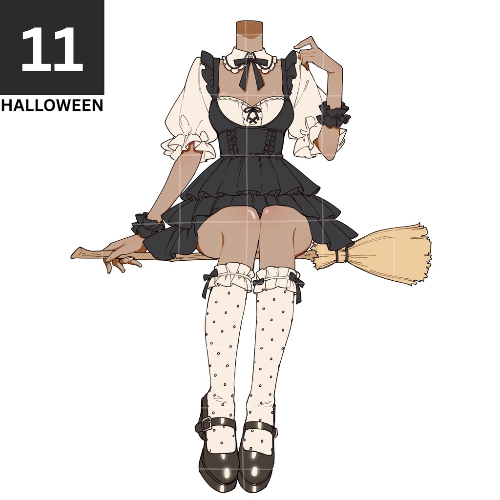 11 - CUTE WITCH HALLOWEEN | Vts | VTuber向け | Vtuber Asset