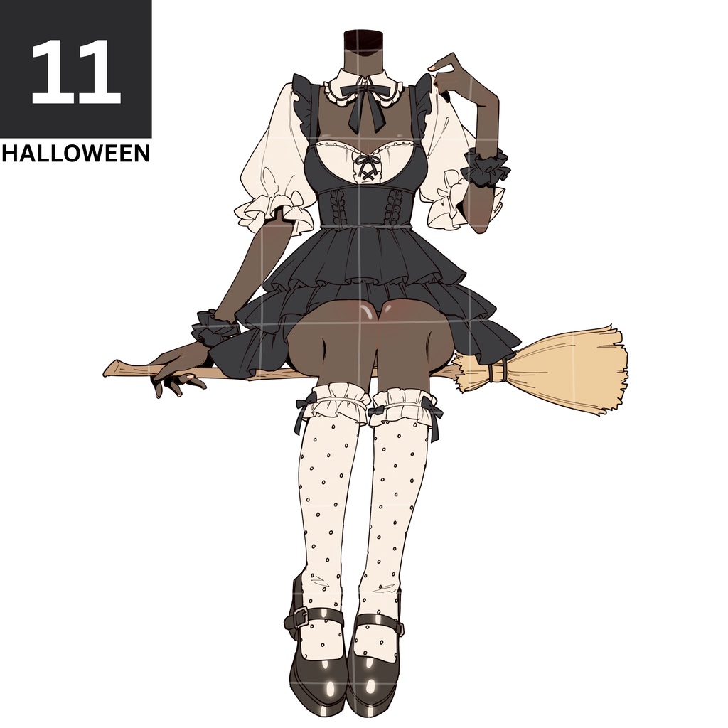 11 - CUTE WITCH HALLOWEEN | Vts | VTuber向け | Vtuber Asset