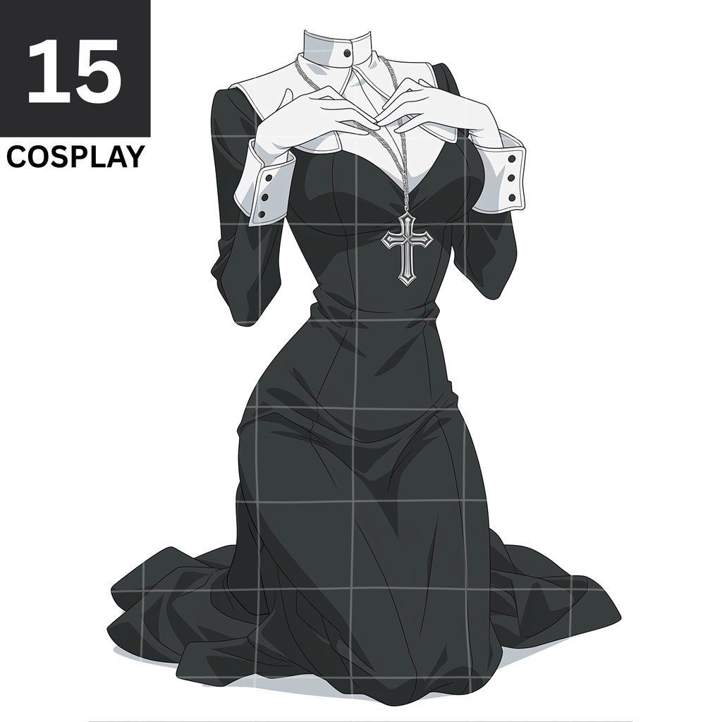15 - COSPLAY NUN HALLOWEEN | Vts | VTuber向け | Vtuber Asset