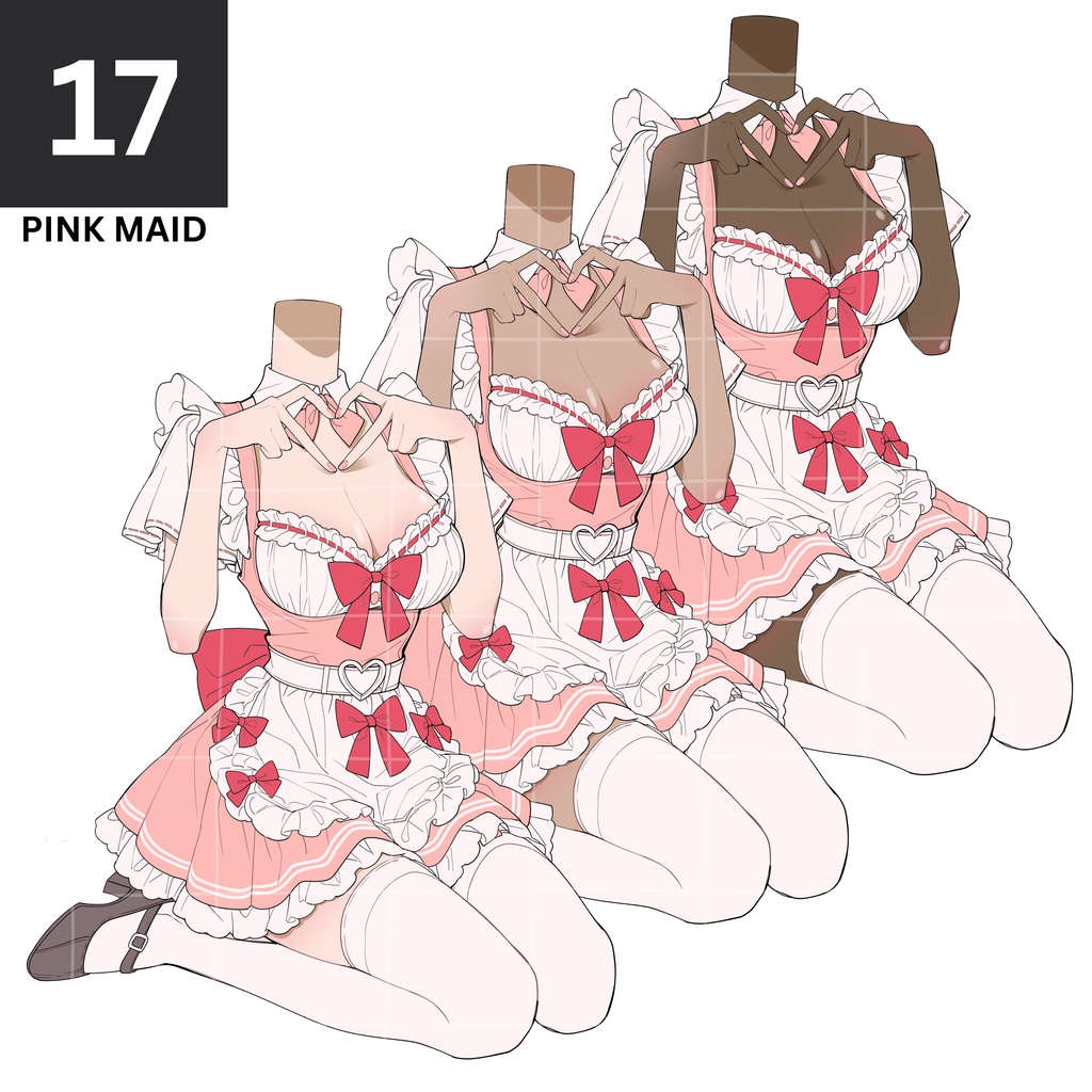 17 - PINK MAID | Vts | VTuber向け | Vtuber Asset