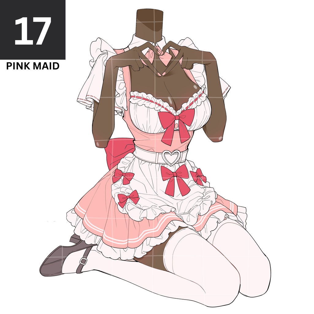 17 - PINK MAID | Vts | VTuber向け | Vtuber Asset
