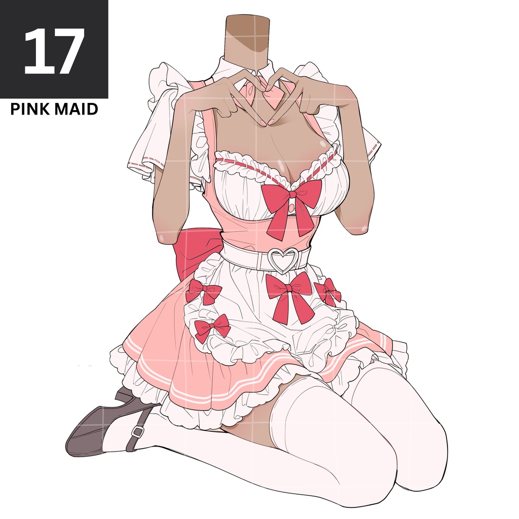 17 - PINK MAID | Vts | VTuber向け | Vtuber Asset