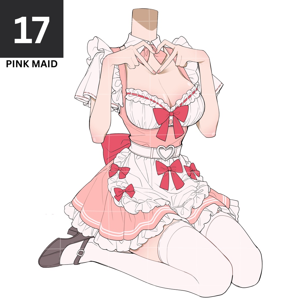 17 - PINK MAID | Vts | VTuber向け | Vtuber Asset