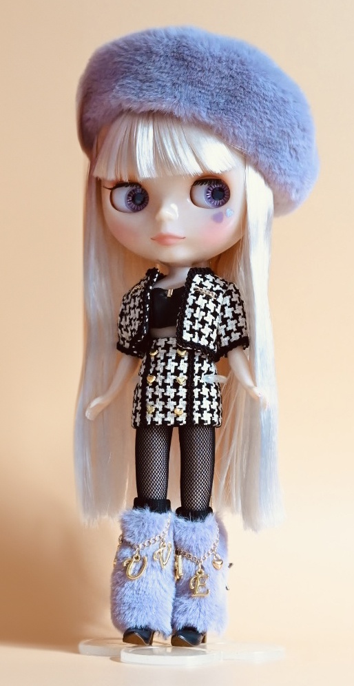 送料込ブライスBlytheツイードセットアップ（シングル）